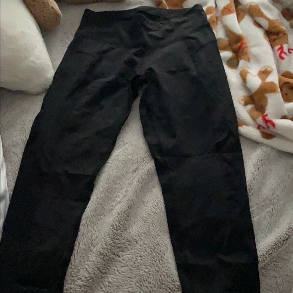 DKNY black mesh leggings